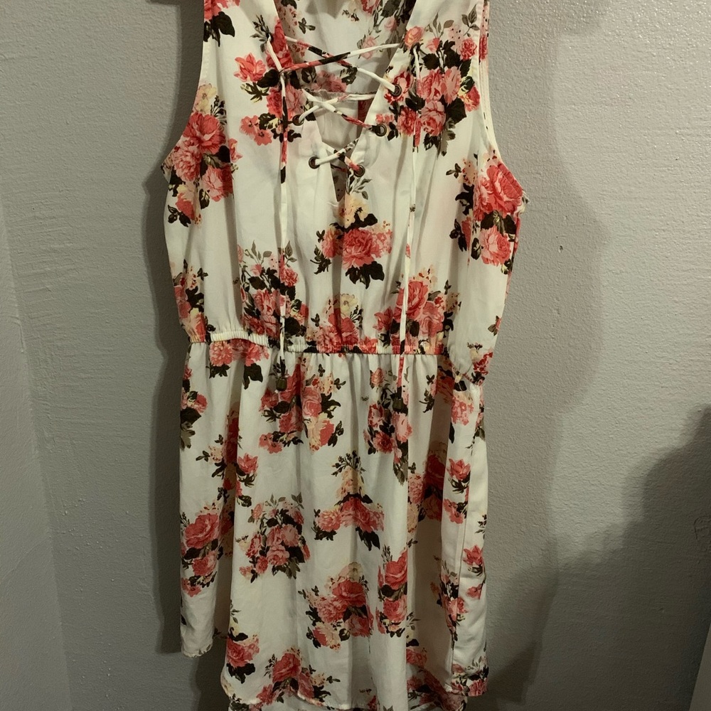 White floral dress